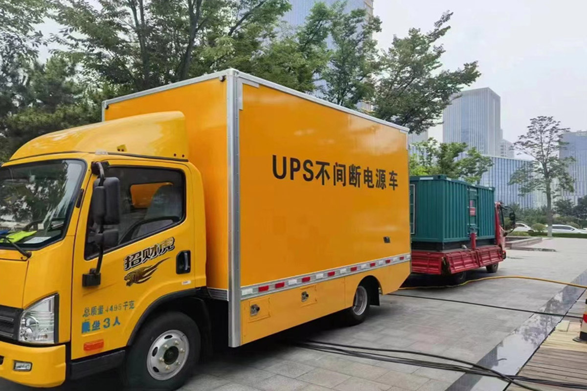 畜禽良种场发电机租赁施工现场